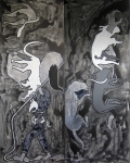<b>Hide and Seek (Study 4)</b><br/>acrylic on canvas<br/><br/>152 x 122 cm (diptych)<br/>2013<br/>